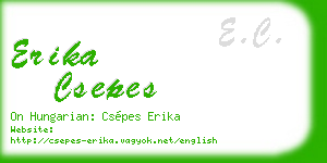erika csepes business card